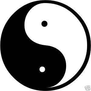 Yin Yang Decal /Sticker  You Pick Color  