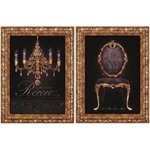  French Elements 34 High 26 Wide Set of 2 Wall Art: Home 