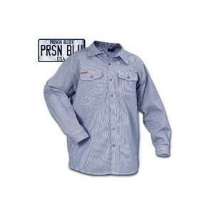  Prison Blues Long Sleeve Button Hickory Shirt   Regular 