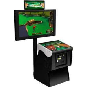  Power Putt Golf Video Arcade Game   Factory Pedestal Model 