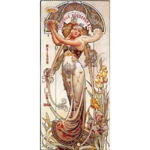 Theophile Roederer Champagne Louis Theophile Hingre Mucha Style 18x36 