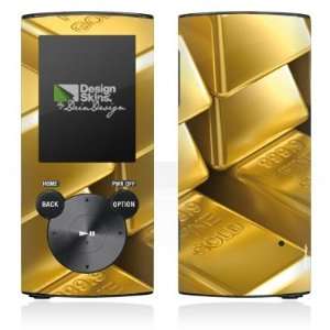   Design Skins for Sony NWZ E453   Gold Bars Design Folie Electronics