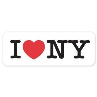 LOVE NY heart New York bumper sticker decal 6 x 2