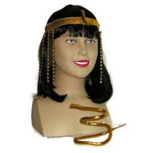  Cleopatra Fancy Dress Costume Wig, Headdress, Bracelet 