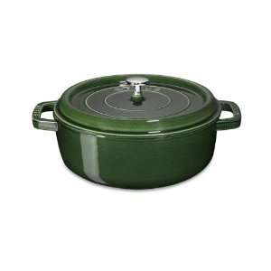  Staub Round Wide Cocotte in Basil 4 Quart 1112685 Kitchen 