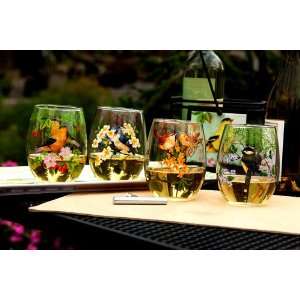  Assorted: 23oz Aero Postale Hand Painted Glasses: Kitchen & Dining