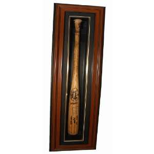 Cabinet Style Single Bat Display Case, Brown: Sports 