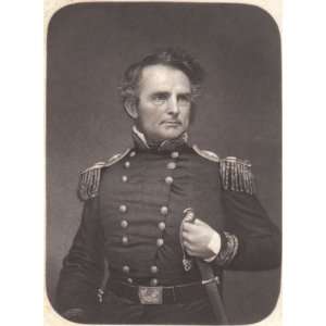  1852 Engraving of General Gideon J. Pillow of Tennessee 