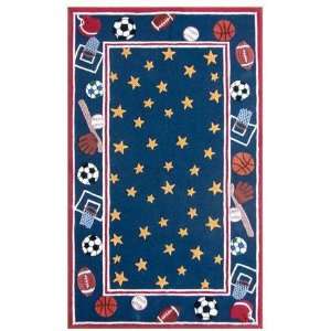  Kids All stars 16410 Blue/red/yellow 4.7X7.7 Area Rug