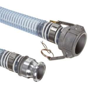Unisource 1750 Clear PVC Food Grade Hose Assembly, 2 Aluminum Cam And 