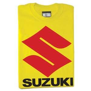  Metro Racing Suzuki T Shirt Medium Yellow: Automotive