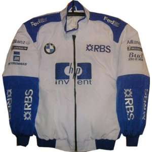 BMW RBS F1 Jacket White with Blue:  Sports & Outdoors