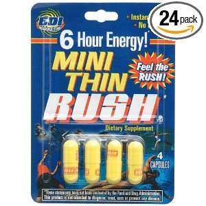 Mini Thin Rush, 4 Count Capsules (Pack of 24):  Grocery 