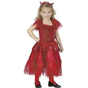  Childs Girls Toddler Devil Dress Halloween Costume: Toys 