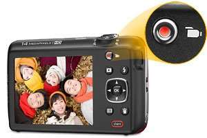 Insert an Eye Fi wireless memory card into a Kodak EasyShare Camera 4 