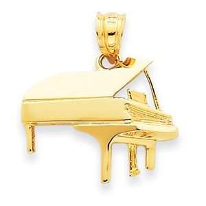 14k Yellow Gold Piano Pendant: Jewelry