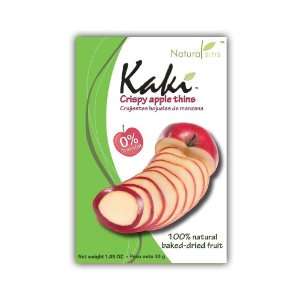 Kaki Crispy Apple Thins, 100% Natural Baked dried, Case 12 Units 
