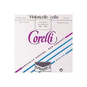 Corelli by Savarez 4/4 Cello A String   Aluminum Alloy/Steel   Medium 
