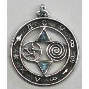  Sterling Silver Circle of Magics Pendant 