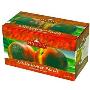 MIDSUMMER PEACH (Black Tea) HYSON, 25 Teabags in Cardboard Carton 