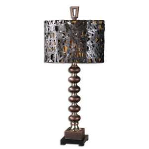   Black Woven Metal TABLE LAMP Stacked Spheres: Home & Kitchen