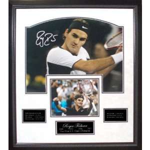  Roger Federer   4x US Open Champion   Autographed Collage 
