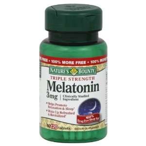  Natures Bounty Melatonin, 3 mg, 120 Tablets Health 