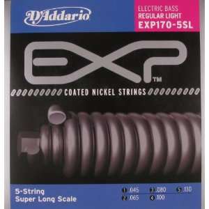   Bass Nickel Round Wound 5 String Super Long, .045   .130, EXP170 5SL