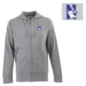 Northwestern Signature Full Zip Hooded Sweatshirt (Grey 