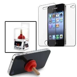 iPlunge Apple iPhone / iPod Stand + 2 Pieces Reusable Screen Protector 