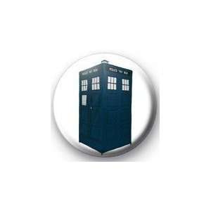 Dr. Who BLUE TARDIS Pinback Button 1.25 Pin / Badge ~ Time Machine 