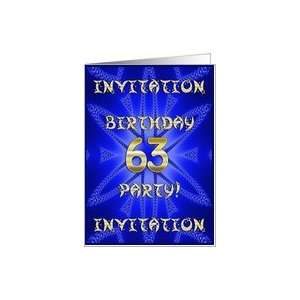  63 Years old Birthday Party invitation Card: Toys & Games