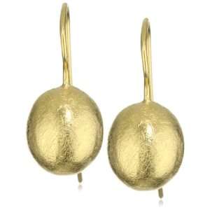   Rena Luxx 22k Gold Plated Sterling Silver Ball Drop Earrings: Jewelry