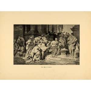  1894 Print Ides of March Julius Caesar Carl von Piloty 