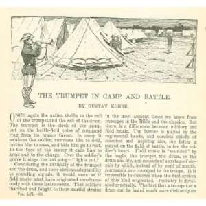  1898 Trumpet in Camp Battle Military War 