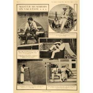  1913 Print Fishing Collie Jane Peyton Robert Edeson 