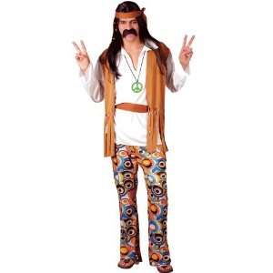  Wicked 1960s Woodstock Hippie Mens Fancy Dress Costume 