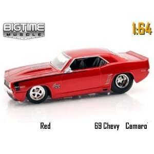   Big Time Muscle Red 1969 Chevy Camaro 1:64 Die Cast Car: Toys & Games