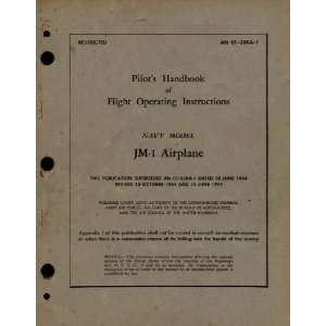  Glenn Martin JM 1 Aircraft Flight Handbook Manual: Martin 
