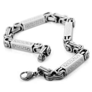   Stainless Steel Bracelet Cuff Link Bracelet Wrist Band Chins: Jewelry