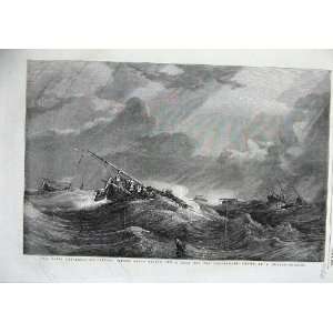  1855 Paris Dutch Boats Gales Doggerbank Ship Storm Sea 