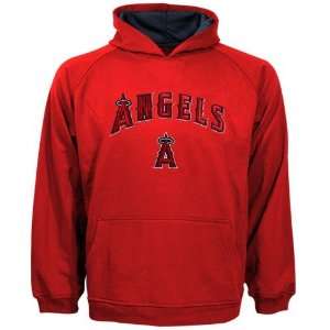 Majestic Anaheim Angels Red Youth Stacked Hoody Sweatshirt  