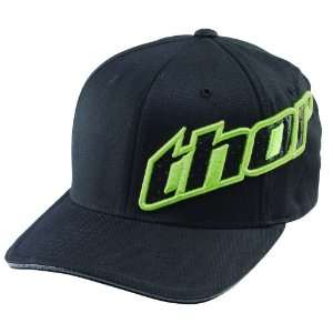  THOR SLANT CURVED BILL MX MOTOCROSS HAT BLACK SM/MD 