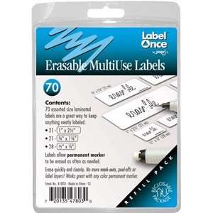  Erasable MultiUse Labels Refill, 70 labels Office 