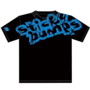 Big Sticky T Shirt (Black/Blue   X Large):  Sports 