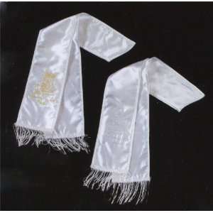  Baptism Stole, or Wide Scarf, with Guardian Angel and Gold 