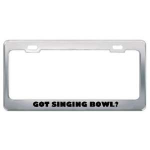 Got Singing Bowl? Music Musical Instrument Metal License Plate Frame 