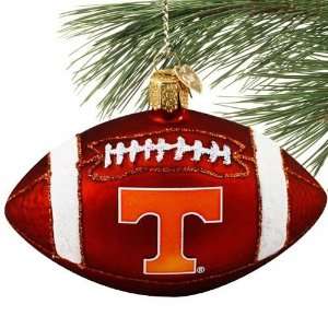  NCAA Tennessee Volunteers Glass Football Ornament: Home 