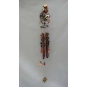  35 Large Indian Warrior Eagle Wind Chime: Patio, Lawn 