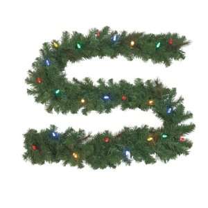 Celebrations 9ft Artificial Jackson Prelit Garland with Multi Colored 